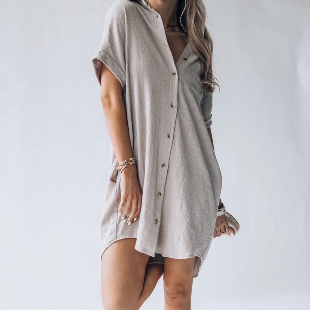 SOURTHERN ALTERNATIVE Athens Button Down Shift Dress